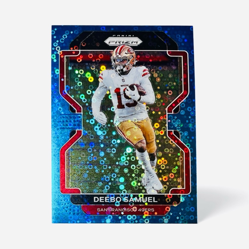 Deebo Samuel Blue Disco Prizm Bookend 79/79 49ers Commanders NFL Football Card